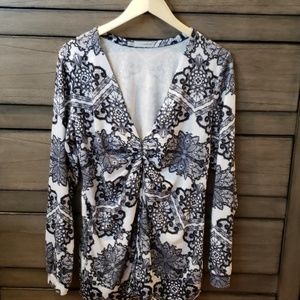 Maurices B&W Lace Design Cardigan